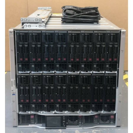HP BLc7000 G3 16x HP BL460c Gen9 384-Cores 1TB RAM 10GbE Blade Server Solution HP BLc7000 G3 16x HP BL460c Gen9 384-Cores 1TB RAM 10GbE Blade Server Solution