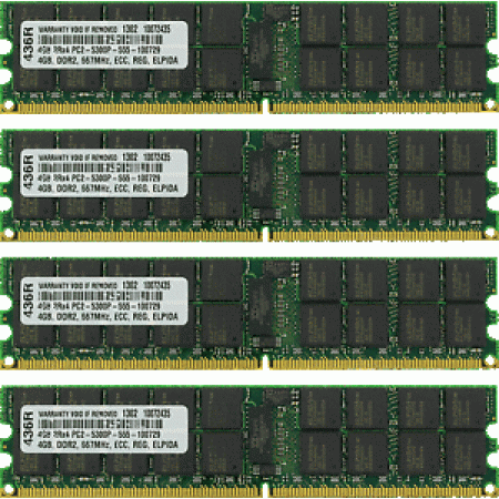 IBM 16GB (4x4GB) 304E DDR1 Memory Card, IBM, Ekspanzijske kartice, 41V2084, refurbished
