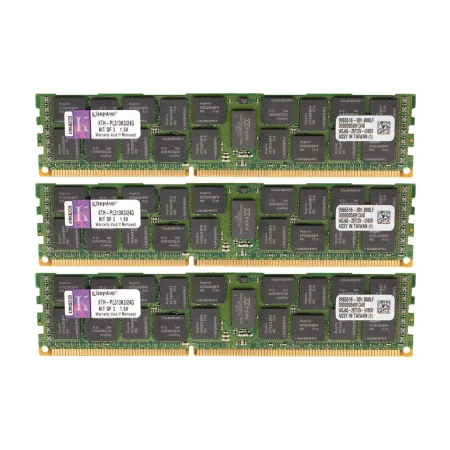 Kingston 24GB (3X8GB) PC3-10600R Server Memory, Kingston, Memorija, KTH-PL313K3/24G, refurbished