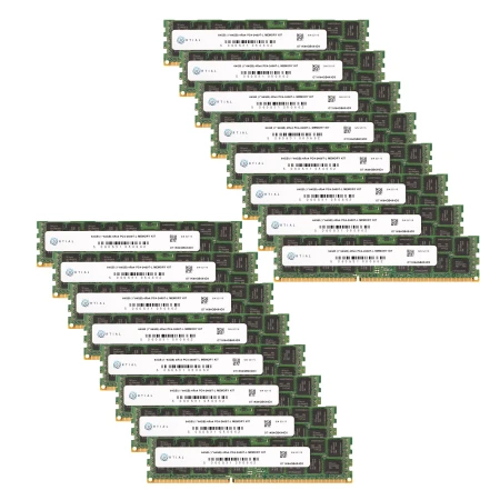 1TB Memory Upgrade Bundle for Dell Gen 13 and HP Gen 9 Servers, 1TB, Memorija, ORTIAL-MB-1024-2400-OT1K64GB4X4D3, refurbished