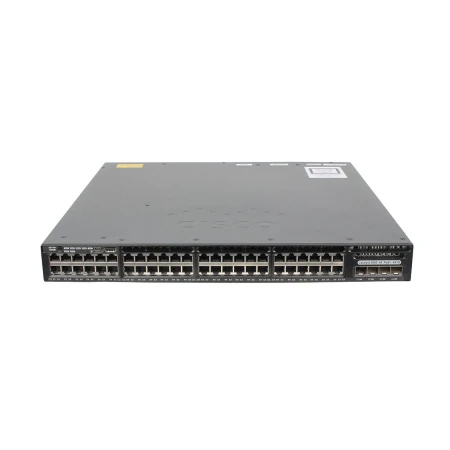 Cisco Catalyst 3650 48 Port PoE 4x1G Uplink LAN Base Switch, Cisco, Switchevi, WS-C3650-48PS-L, refurbished
