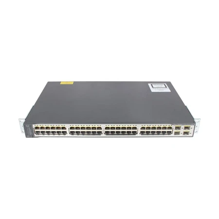 Cisco Catalyst 3750V2 48 Port 10/100 PoE Switch, Cisco, Switchevi, WS-C3750V2-48PS-S, refurbished