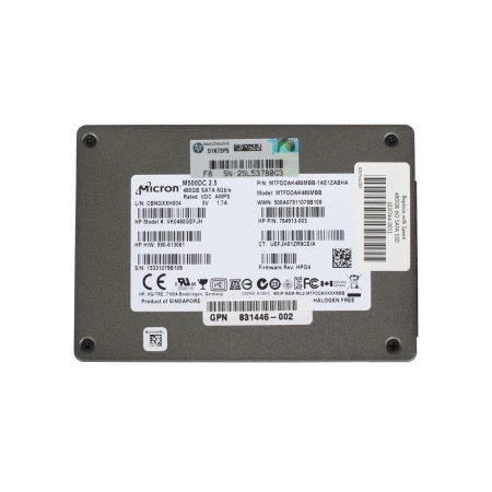 HP 480GB Solid State Drive SC NHP SATA, HP, SSD - Solid State diskovi, 831744-001, refurbished