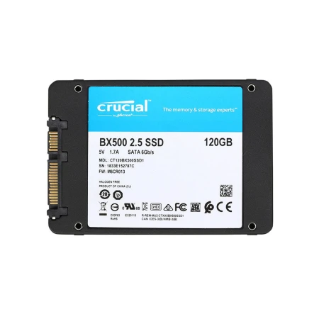 Crucial Solid State Drive 120GB 6Gbps 2.5inch SATA SSD, Crucial, SSD - Solid State diskovi, CT120BX500SSD1, refurbished