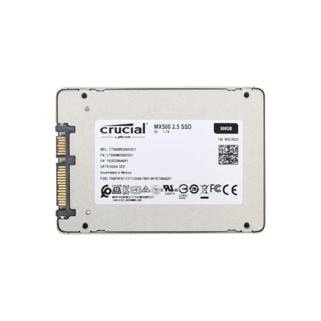 Crucial MX500 500GB 3D NAND 2.5inch SATA Internal SSD, Crucial, SSD - Solid State diskovi, CT500MX500SSD1, refurbished