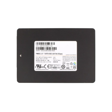 Samsung 7.68TB SATA Solid State Drive, Samsung, SSD - Solid State diskovi, MZ7LH7T6HMLA-00005, refurbished