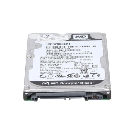 Western Digital Black 320GB 7.2K SATA Hard Drive, Western, HDD - Hard Diskovi, WD3200BEKT, refurbished